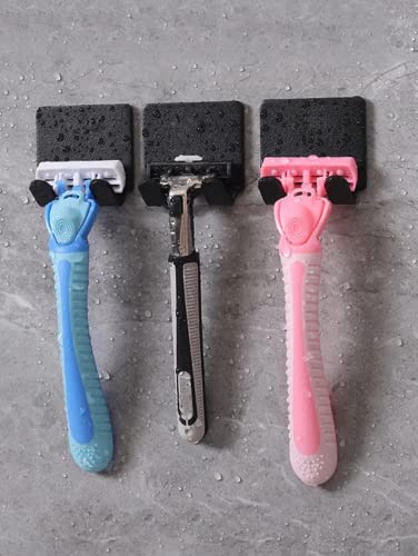 Razor Hook Storage with Adhesive, Shower, Waterproof, Strong Shower Shaver, Hook, Caddy, Bathroom, Kitchen, Wall, Organizer