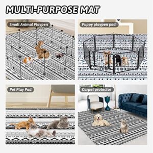 BNOSDM 78.7 in Rabbit Cage Liners Washable Reusable Bunny Bedding Pets Dog Whelping Pads with Anti Slip Bottom Pad Rug for Dogs Punnies Chinchillas Cats Guinea Pigs Ferrets
