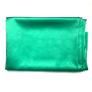 Qililandiy Satin Fabric 5 Yards Continuous 58" Wide Silky Bridal Decoration Fashion Crafts (Emerald Green)