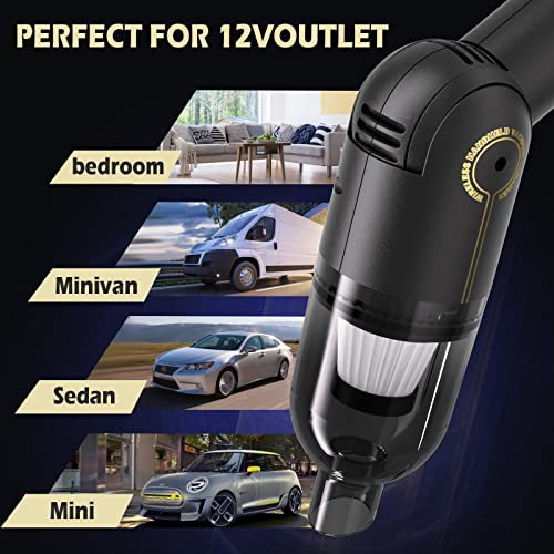 SRHHOODD Car Cordless Vacuum Cleaner - Portable Car Vacuum 90 Angle Rotation 8000pa High Power Car Vacuum Cordless Rechargeable, Car Cleaning Kit Lnterior Deep Deailing Cleaning Automotive