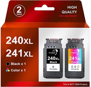 240xl 241xl combo pack ink cartridges for canon pg-240xl cl-241xl for canon ts5120 mg3620 mg3600 mg3520 ts5120 ts5100 mg3222 mx472 mx470(1 black, 1 tri-color)