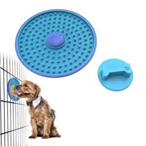 lick mat for crate, dog cage training tools for secures to crate peanut butter lick mat for dogs,soothing calming dog licking mat, dog kennel therapy training lick pad for boredom & anxiety reduction