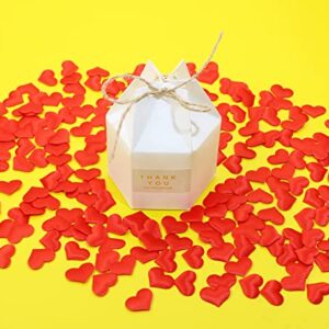 ONLYKXY 200Pcs Sponge Confetti Decor Flower Confetti Heart Shape Petals Confetti Table Wedding Decoration Glitter Confetti for Wedding Party Valentine's Day Scatter Ponge Petal Confetti (Red)