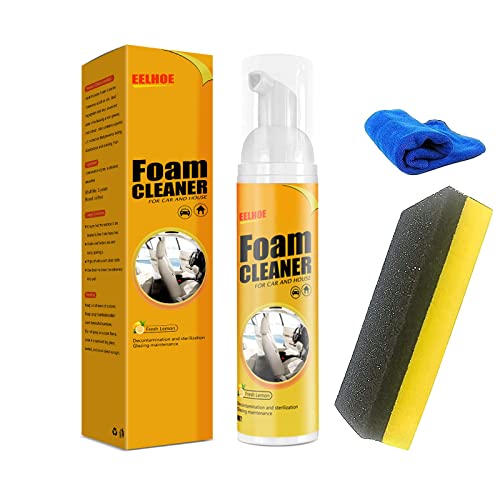 Multifunctional Car Foam Cleaner, Foam Cleaner All Purpose, Foam Cleaner for Car, Shima Foam Cleaner, Powerful Stain Removal Kit for car and House Lemon Flavor (100ml, 1pcs)