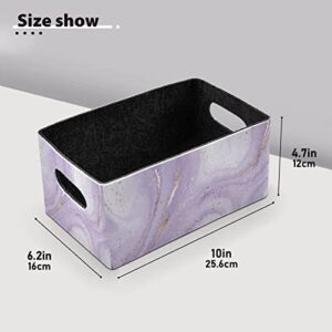 Kcldeci Liquid Marble Canvas Home Foldable Collapsible Storage Box Bins Shelf Basket Cube Organizer Set of 2