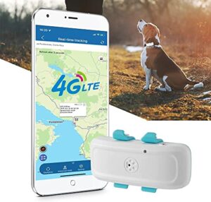 dog gps tracker 4g lte dog tracker 700ma standby 7 days gps tracker for dogs mini gps tracker for dog collar dog stuff 10 hours work dogs accessories (tk4g-911pro)