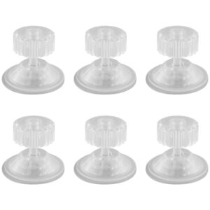 whyhkj 6pcs transparent strong screw nut pull suction cup long type plastic kitchen bathroom window wall car hooks