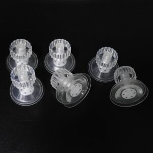 WHYHKJ 6pcs Transparent Strong Screw Nut Pull Suction Cup Long Type Plastic Kitchen Bathroom Window Wall Car Hooks