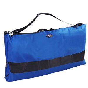 harrison howard large tack saddle pad carry bag mesh window allows airflow perfect for english or western tack case protector for saddle pads royal blue