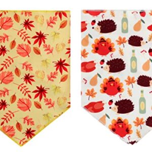 2 Pack Fall Thanksgiving Dog Bandanas Bibs Triangle Puppy Scarf Bibs Dog Kerchief Set Dog Bandana for Dogs Cat Pet