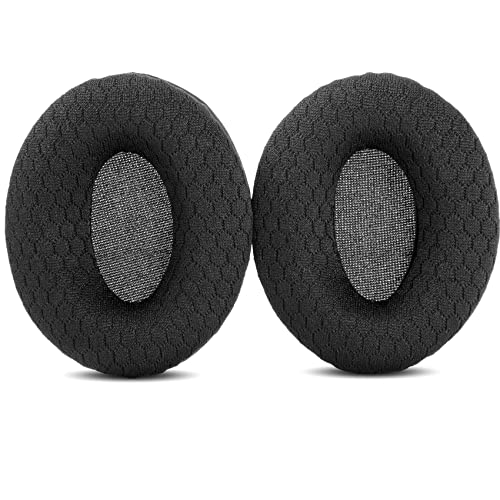 YDYBZB Ear Pads Cushions Earpads Foam Pillow Replacement Compatible with JVC HA-NC250 HA NC250 HA-NC260 HA NC260 Headphones (Black Fabric)