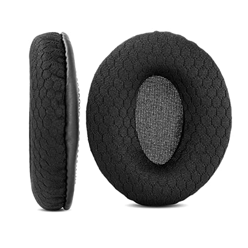 YDYBZB Ear Pads Cushions Earpads Foam Pillow Replacement Compatible with JVC HA-NC250 HA NC250 HA-NC260 HA NC260 Headphones (Black Fabric)