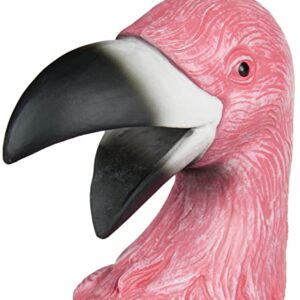 BRUBAKER Wine Bottle Holder Thirsty Flamingo - Polyresin Bottle Decoration - Pink Bird Decorative Figurine Hand Painted Bar Wine Accessory - Funny Wine Gift