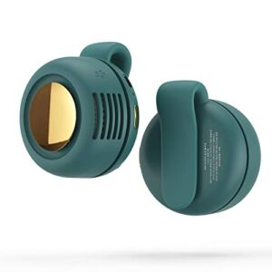 portable rechargeable fan, mini whirlwind fan for waist clip fan, 3 speeds hands-free neck fan for gift(type-c, white/pink/green)
