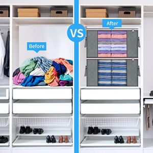 6 Pack 90L Large Storage Bags & 6 Pack 60L Clothes Storage Bags, Clothes Storage Bins Foldable Closet Organizers with Durable Handles with Clear Window for Clothes Pillow Blankets Bedding