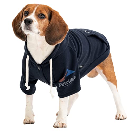 Petridge Dog Hoodie Sweatshirt Warm and Soft for Small Medium Large Dogs (X-Large Navy)