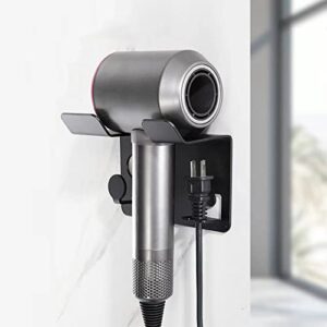 hair dryer holder, wall mount holder for dyson supersonic hair dryer - blow dryer holder for supersonic, nail-free to install self adhesive - hair dryer storage stand for bathroom barbershop gift