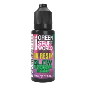 green stuff world for models and miniatures uv curing resin - glow in the dark (green)