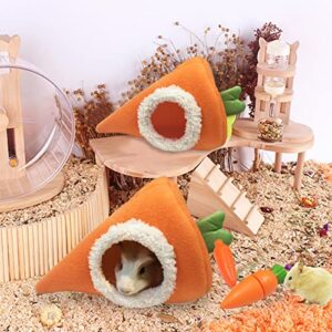 Guinea Pigs Bed Large Space Non-Sticky Hair Cave House Hamster Hedgehog Pet Bed House Compatible with Chinchilla S