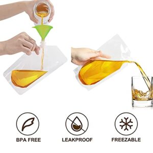 NAICHA Reusable Pouches flask kit Bags plastic flask bag Liquor Bags Juice Pouches Convenient Drinking Water Bags For Camping Seed Storage Bags