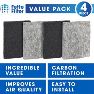 Fette Filter - FLT200 Air Purifier Filter Compatible with GermGuardian Filter Q for AP201/AC225 Air Purifier - Pack of 4