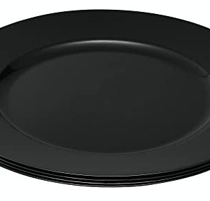 Elegant Disposables 13'' Black Party Chargers Large Plates & Platters Great for Elegant Party's Weddings Tableware Great for Serving dish Black, Pac of 6