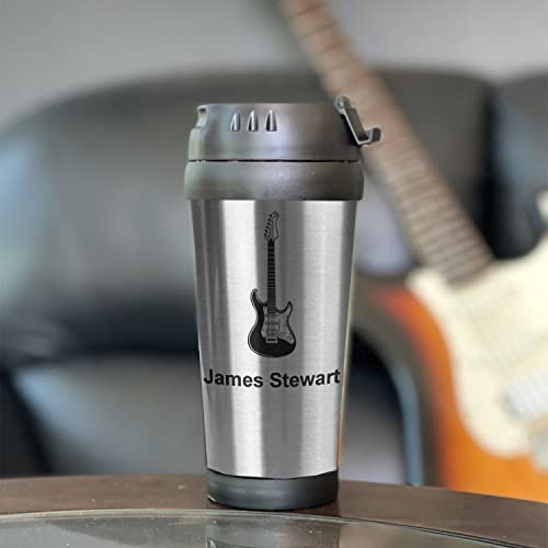 LaserGram 16oz Coffee Travel Mug, Marijuana leaf, Personalized Engraving Included (Stainless)