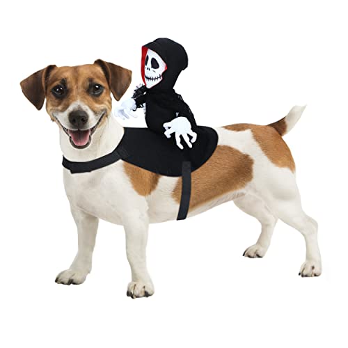 Fiestatime Scary Dog Halloween Costumes Ghost -Horror Pet Clothes Halloween Costume for Dogs Medium