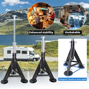 BESTOOL RV Supports Stabilizer Jacks, Adjustable Height 17.3" to 30", Heavy Duty Telescopic RV Support Jacks for Trailer, Camper, Motorhome, Single Support Up to 3 ton 6,000 Lbs