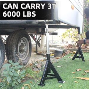 BESTOOL RV Supports Stabilizer Jacks, Adjustable Height 17.3" to 30", Heavy Duty Telescopic RV Support Jacks for Trailer, Camper, Motorhome, Single Support Up to 3 ton 6,000 Lbs