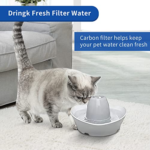 Carcent Cat Water Fountain Filter Compatible with PetSafe Drinkwell Avalon, Pagoda, Seascape, Sedona Pet Water Fountain, 8 Pack Filter and 1 Pack Filter Protective Case