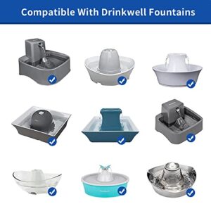 Carcent Cat Water Fountain Filter Compatible with PetSafe Drinkwell Avalon, Pagoda, Seascape, Sedona Pet Water Fountain, 8 Pack Filter and 1 Pack Filter Protective Case