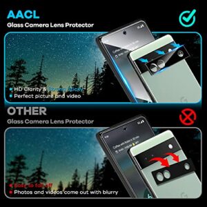 AACL [3+3 Pack Pixel 6a Screen Protector Tempered Glass for Google Pixel 6a 5G 6.1'' [2022] - Screen Protector for Pixel 6a with Camera Lens Protector - [Fingerprint Compatible][Alignment Tool]