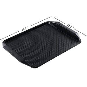 Innouse Plastic Rectangular Tray for Eating, 4 Pack Fast Food Serving Trays