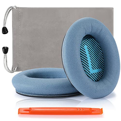 Replacement Ear Pads Cushions, Ear Covers for Bose QuietComfort 45 QC45 QC35 QC35 ii QC25 Over-Ear Headphones (Blue)