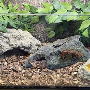 BNOSDM Reptile Hides Large Rock Aquarium Habitat Decor Rock Terrarium Habitat Decor Ornament Shelter for Snake Geckos Lizards Bearded Dragon Turtle Frogs Spiders Amphibians