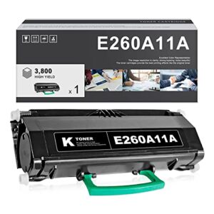 dophen 1 pack e260a11a - e260 e360 e460 e462 series black print toner cartridge replacement for lexmark e260 e360 e460 e462 series printers (3,800 pages)