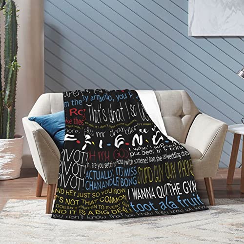 Taiherdail Blanket TV Show Flannel Blanket All Season Throw Blanket for Couch Bed Soft (Black-1, 50x40 in)