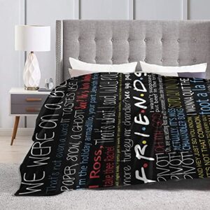 Taiherdail Blanket TV Show Flannel Blanket All Season Throw Blanket for Couch Bed Soft (Black-1, 50x40 in)