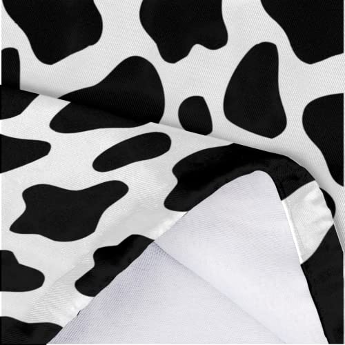 Cow Print Plastic Bag Holder, Animal Cow Print Wall Mount Plastic Bag Organizer with Drawstring Grocery Shopping Bags Storage Dispenser for Home Kitchen Farmhouse Decor, 22X9 Inch