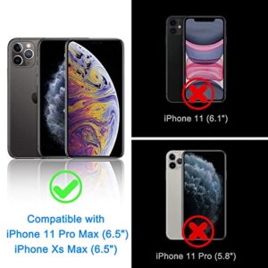 WHPXJY for [2 Pack] Privacy Screen Protector for iPhone 11 Pro Max & iPhone Xs Max Anti-Spy Shatterproof 9H Tempered Glass Film Anti-Scratch Bubble Free (NOT for iPhone 11)