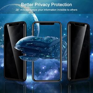 WHPXJY for [2 Pack] Privacy Screen Protector for iPhone 11 Pro Max & iPhone Xs Max Anti-Spy Shatterproof 9H Tempered Glass Film Anti-Scratch Bubble Free (NOT for iPhone 11)