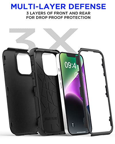 AICase for iPhone 14 Case(6.1") Case,Heavy Duty 3-Layer Rugged Pocket-Friendly Phone Case,Durable Military Grade Protection Shockproof/Drop Proof/Dust-Proof Protective Cover for iPhone 14 Case 6.1"