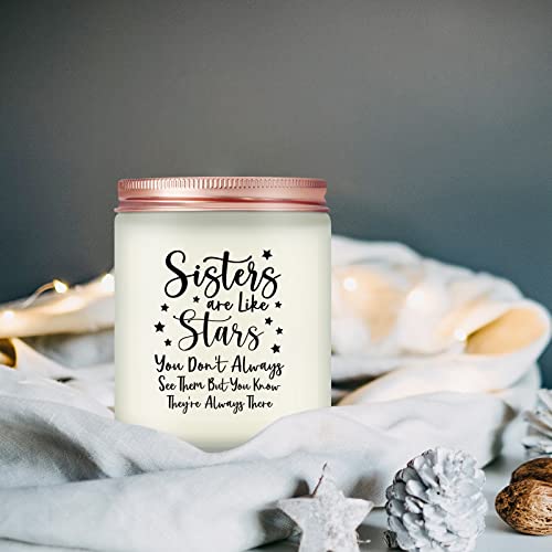 Volufia Sister Gifts from Sister - Sister Birthday Gifts, Gifts for Sister - Mother's Day Christmas Candles Gifts for Women, Big Sister, Little Sister, Sisters in Law - Funny Lavender Scented Candle