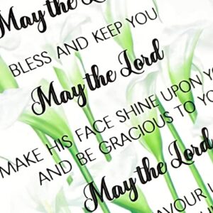 QiCHo Numbers 6:24-26 May The Lord Bless You And Keep You Scripture Art Sign For Desk Decor Gifts - Inspirational Positive Quotes - Christian Encouragement Gifts - Bible Verse