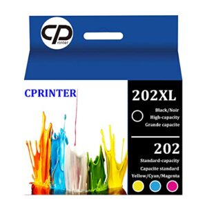 cprinter - remanufactured epson 202 xl 202xl t202xl ink cartridge replacement for expression home xp-5100 workforce wf-2860 printer(1 cyan,1 magenta,1 yellow,1 black)
