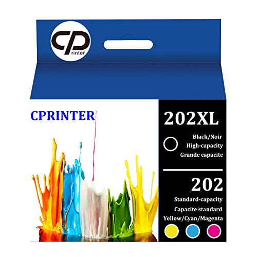 CPRINTER - Remanufactured Epson 202 XL 202XL T202XL Ink Cartridge Replacement for Expression Home XP-5100 Workforce WF-2860 Printer(1 Cyan,1 Magenta,1 Yellow,1 Black)