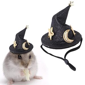 febud 1/4 pieces halloween pet hats, adjustable mini cute pet hat, hamster hat for pets, halloween pet costume accessories for snake, hamster, guinea pig