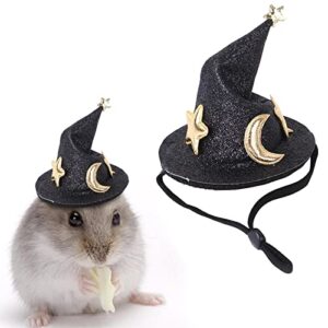 FEBUD 1/4 Pieces Halloween Pet Hats, Adjustable Mini Cute Pet Hat, Hamster Hat for Pets, Halloween Pet Costume Accessories for Snake, Hamster, Guinea Pig