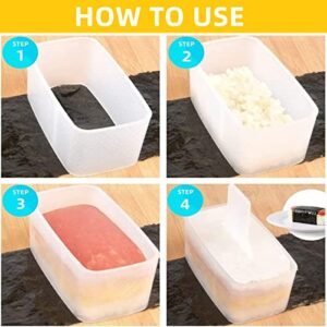 NCYOEW Onigiri Mold, Musubi Maker Press and 2 Triangle Rice Molds, Non Stick Musubi Maker Kit - Make Your Own Sushi at Home